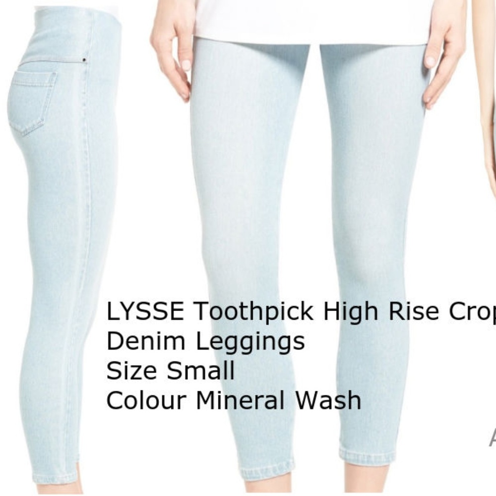 LYSSE Toothpick High Rise Crop Denim Legging